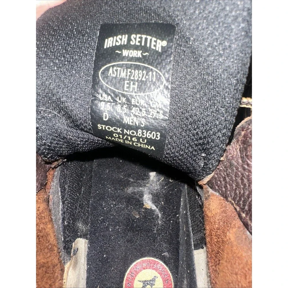 Red Wing Irish Setter Work Boots 83603 Oil And Slip Resistant Mens 9.5 D B15